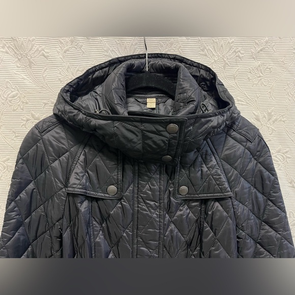 Burberry Brit Black Quilted Coat Small Petite - Picture 2 of 10